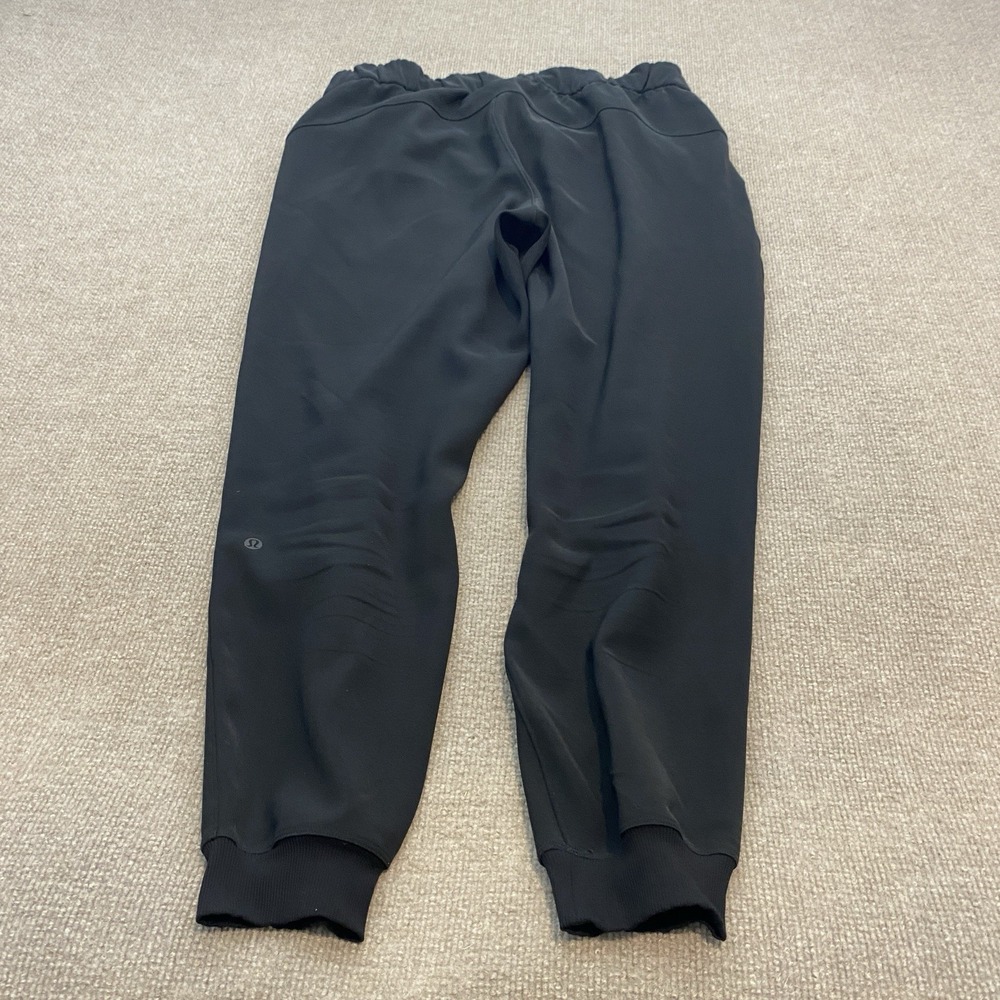 Lululemon Jogger Pants Womens 12 Black Elastic Waist Drawstring Pockets Yoga